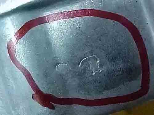Cold shut defect